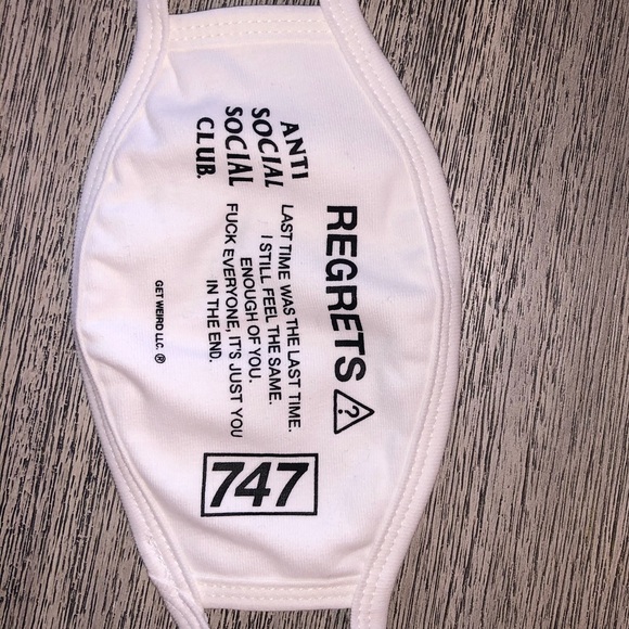 Anti Social Social Club -White Mask NWT - Picture 1 of 3